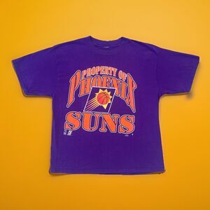 NBA Vintage Property of Phoenix Suns 90’s Y2K T Shirt Purple Orange XL Arizona